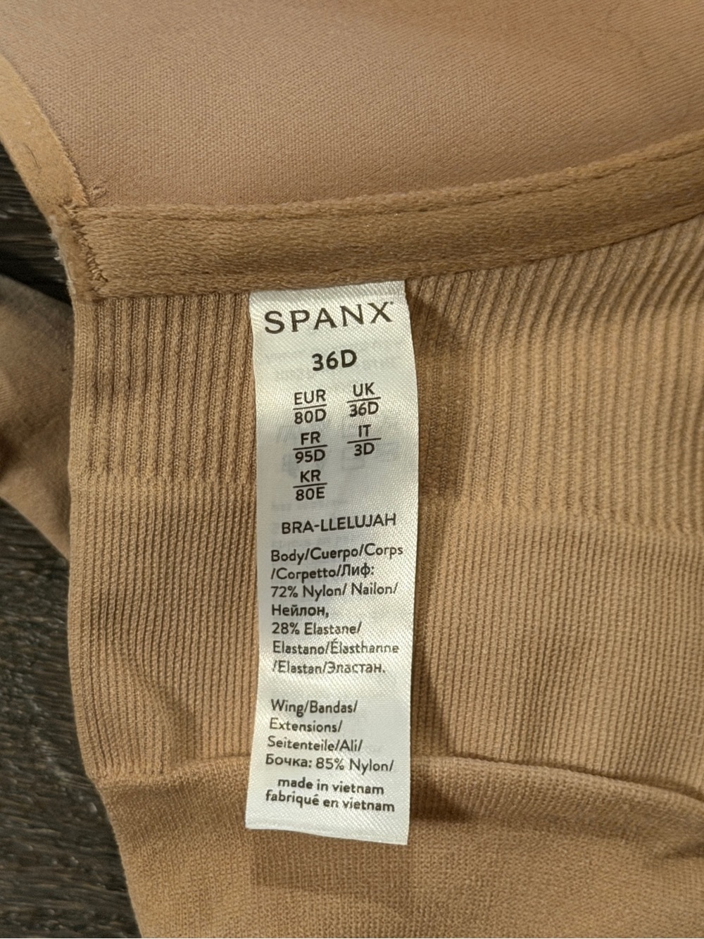 SPANX Bra-llelujah Full Coverage Bra Nude Front-Closure Smooth T-Shirt Bra 36D - Picture 3 of 3